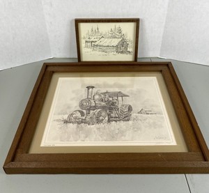 lot 33 image: Larry Veeder Signed and Numbered Art Prints (2) Framed