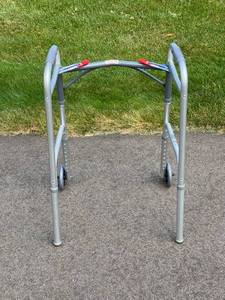 lot 169 image: Walker with Wheels Folding Mobility Aid