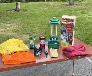 lot 311 image: Assorted Camping Gear with Vintage Ray-o-Vac Lantern and More