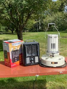 lot 319 image: Comfort Zone Electric Utility Heater & Kero-Sun Omni 15 Kerosene Heater
