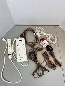 lot 373 image: Household Extension Cords and Power Strips Assortment