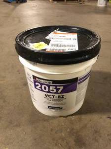 lot 1 image: ROBERTS 4 Gal. (16 qt.) 24 Hour Dry Time Vinyl Composition Tile Floor Adhesive in Creamy Tan Customer Returns See Pictures