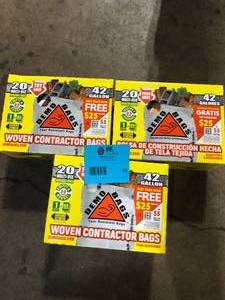 lot 35 image: Lot of Trash Bags    Customer Returns See Pictures