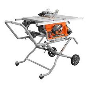 lot 60 image: RIDGID 15 Amp 10 in. Portable Corded Pro Jobsite Table Saw with Stand customer return see pictures