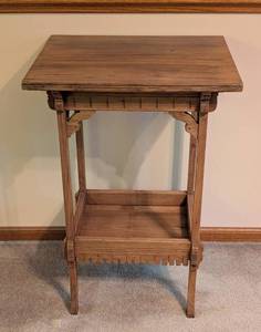 lot 26 image: Eastlake Carved Wood Side Table