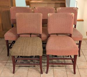 lot 45 image: Vintage Upholstered Side Chair Set