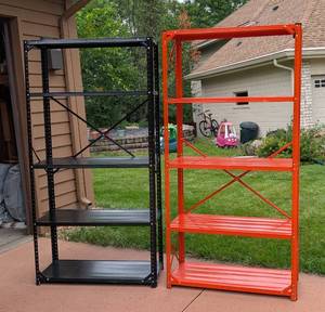 lot 55 image: Pair of Metal Storage Shelves