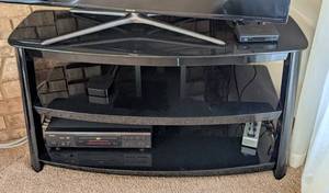 lot 60 image: Black Entertainment Stand