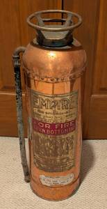 lot 61A image: Vintage Empire Copper Fire Extinguisher