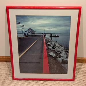 lot 85 image: Framed Vancouver Island Fishing Pier Photograph