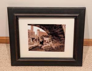 lot 86 image: Framed Stone Arch Bridge Photograph by John A. Olson