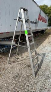 lot 64 image: Keller 928 Aluminum Folding Ladder 8ft