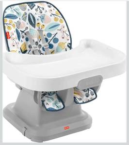 lot 211 image: Fischer Price Space Saver High Chair Navy Foliage Infant to Toddler Dining Chair $62.99 Retail - Brand New