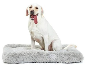 lot 221 image: Large Cushioned Dog Bed Grey $39.99 Retail - Brand New