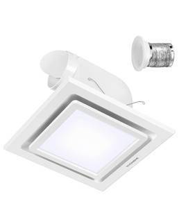 lot 222 image: Vivosun Bathroom Exhaust Fan with Light Shower Ventilation Exhaust 6500K LED Light Combo $75.99 Retail - Brand New
