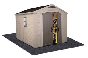 lot 252 image: Meitola Outdoor Storage Shed Mat Waterproof 8ft x 8ft $102.99 Retail - Brand New