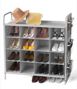 lot 274 image: Simple Houseware 4 Tier 16 Cube Shoe Cubby Organizer $34.99 Retail - Brand New