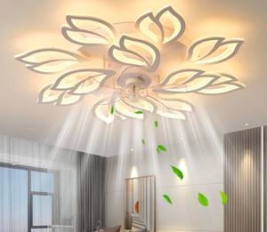 lot 293 image: Modern Floral Themed Ceiling Fan 35 Bladeless 6 Speeds Reversible 130W $159.99 Retail - Brand New