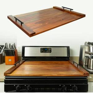lot 305 image: Noodle Board Stove Cover Acacia Wood $69.99 Retail - Brand New