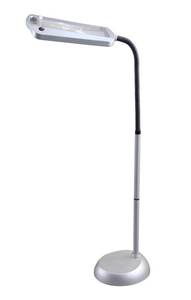 lot 327 image: Full Page 8 x 10 LED Magnifying Floor Light Silver $99.99 Retail