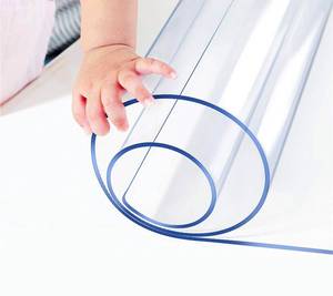 lot 341 image: Clear Tabletop Protector Wipeable Heat Resistant 42 x 72 $49.99 Retail - Brand New