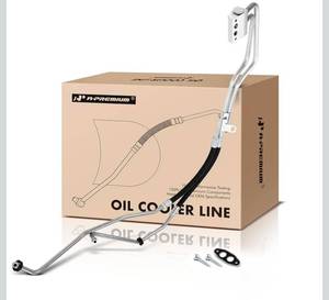 lot 351 image: Inlet and Outlet Engine Oil Cooler Line Hose for Chevy Silverado 1500 Tahoe Suburban Avalanche and GMC Sierra 1500 Yukon XL Cadillac Escalade $96.99 Retail - Brand New