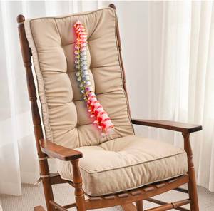 lot 355 image: Memory Foam Jumbo Rocking Chair Cushion Water Resistant Non Slip 28 x18 $69.99 Retail - Brand New