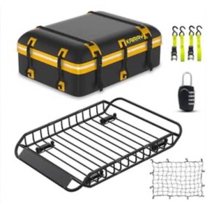 lot 235 image: Kairay Roof Rack Cargo Basket Luggage Carrier Waterproof $199.99 Retail - Brand New