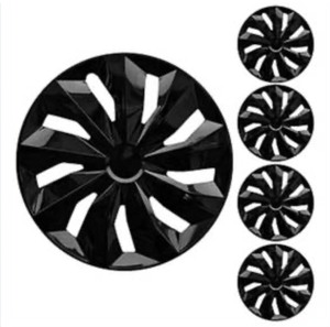 lot 245 image: Black Wheel Rim Cover Hubcaps Replacement R16 Hub Caps Snap On Universal 16 $49.99 Retail - Brand New