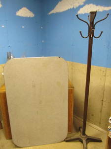 lot 318 image: Folding Table and CoatHat Rack