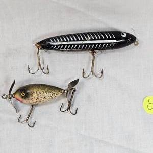 lot 53 image: Heddon Zara Spook and Vintage Creek Chub Injured Minnow