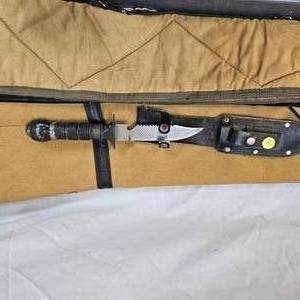 lot 76 image: Pair of Very Nice Kolpin Gun Cases and Survival Knife