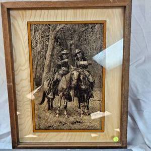 lot 79 image: Rare Vintage Frederic Remingtons Cheyenne Scouts on Patrol Western Art