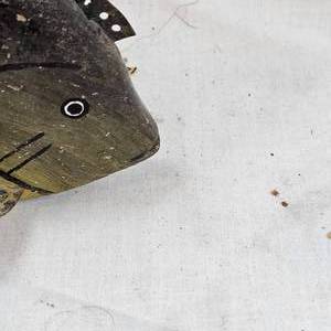 lot 102 image: Vintage Hand Carved Wood Ice Decoy