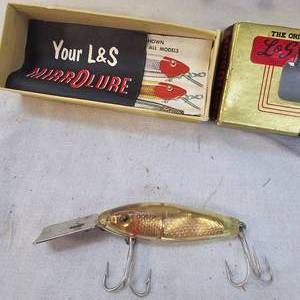 lot 189 image: L &S Mirro Lure #2 MG, As New, Sinker Minnow in Box Complete