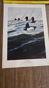 lot 272 image: Marsh Mist, 25003600, 1988 MN Ducks Unlimited Sponser Print, Van Gilder, Pencil Signed
