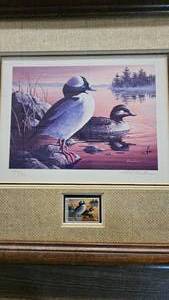 lot 325 image: Migratory Waterfowl Stamp and Print Framed, 1988, 18603700