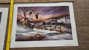 lot 312 image: Winter Wind Break, 205960, Terry Redlin, Pencil Signed