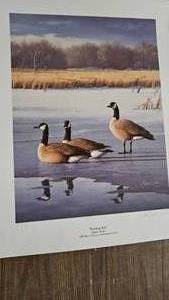 lot 310 image: Evening Trio, Daniel Smith, Pencil Signed 33264000, 1989 MN DU Sponser Print of Year