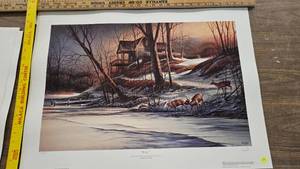 lot 309 image: Winter (4th of Changing Seasons Series) Terry Redlin, Pencil Signed, 205960