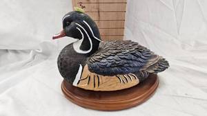 lot 208 image: Wood Duck SculptureResinNo Chips or Cracks Noticed