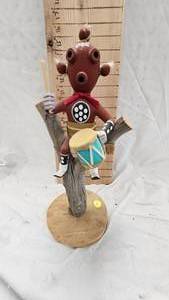 lot 224 image: Mud Head Hopi Trickster-2009-Native American Art-Signed by Eagle Wolf