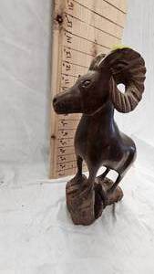 lot 240 image: Hand Carved SheepRam out of Ironwood, intricate Design-Fantastic Condition