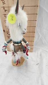 lot 249 image: White Wolf Kachina, 2009 by Eagle Wolf