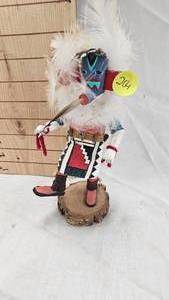 lot 204 image: Kachina Doll, Medium, Morning Singer, Native American Art by Eagle Wolf