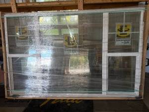 lot 8 image: Large Pella Encompass Single Hung Window with Flankers - 72x72 Inch