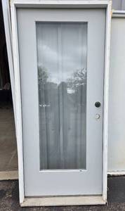 lot 47 image: Prehung Exterior Door with Glass Panel 82in H x 38in W
