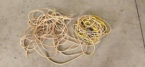 lot 104 image: Lot of Extension Cords and Heavy Duty Electrical Cables