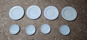 lot 119 image: Mixed Set of China and Gibson Dinnerware Plates and Cups
