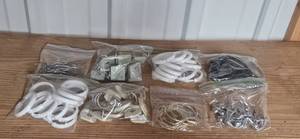 lot 126 image: Collection of Shower Curtain Rings and Decorative Hooks Assorted Styles